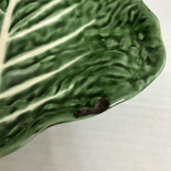 Bordallo Pinheiro Canbage 8” Plate * Chipped - Picture 2 of 6